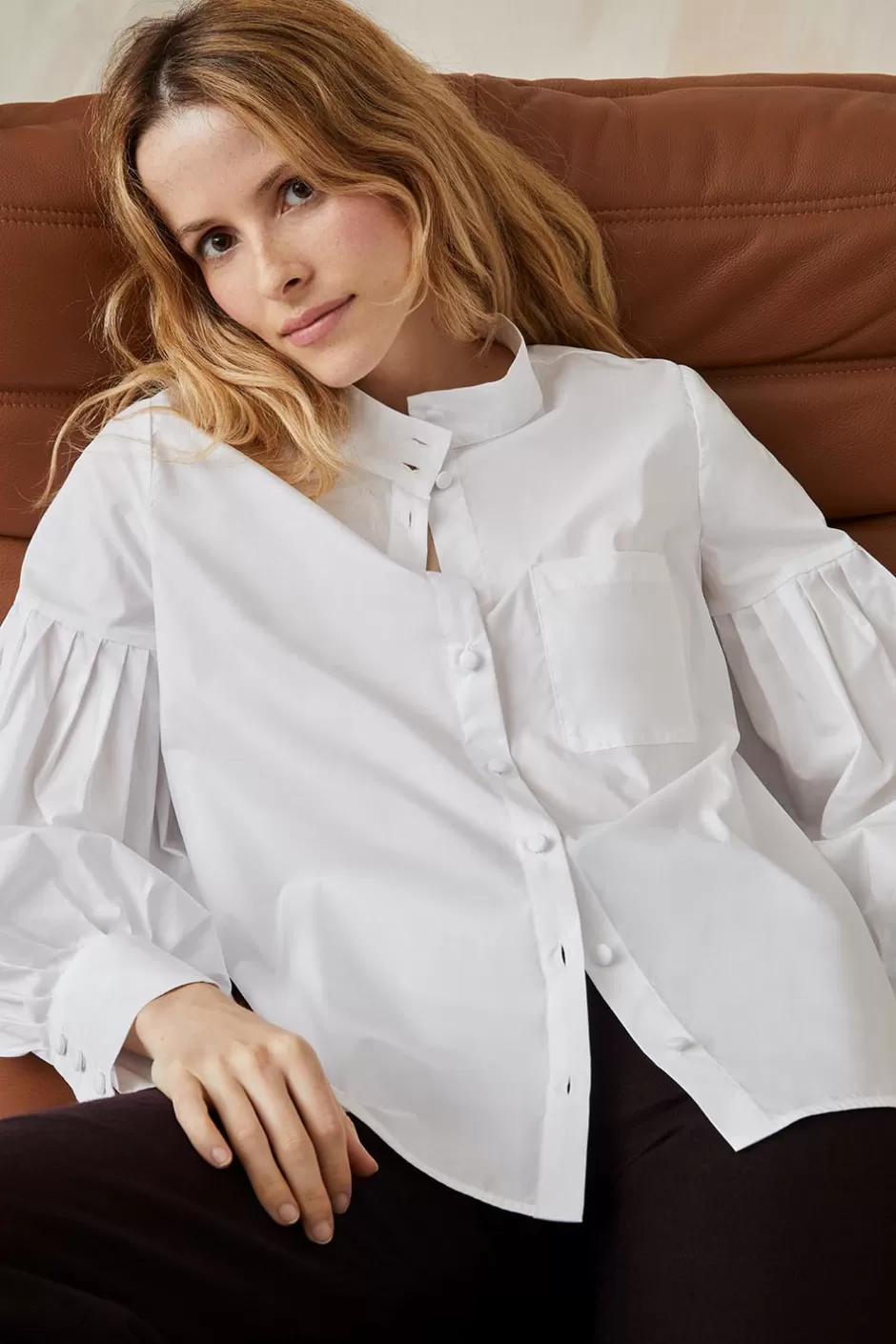 Soi Paris Blouse Fabuleuse en coton Blanc Innocent IMPRIMÉS Online