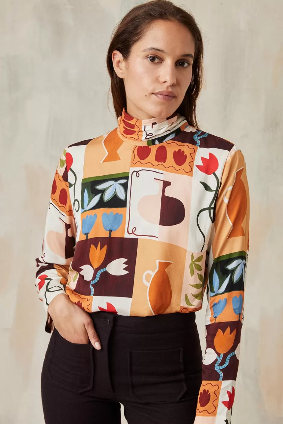 blouse_impriale_soi_x_laetitia_rouget_2.webp Soi Paris Blouse Impériale Soi x Laetitia Rouget IMPRIMÉS New