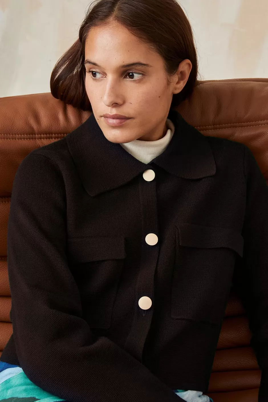 Soi Paris Cardigan en laine Idéaliste IMPRIMÉS New