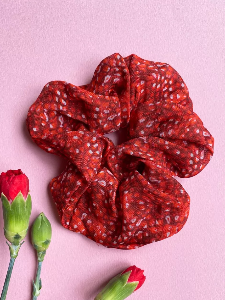 chouchou_en_soie_grenades_5.webp Soi Paris Chouchou en soie Grenades IMPRIMÉS Flash Sale