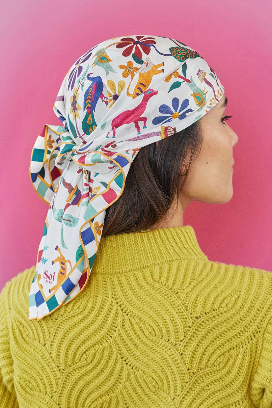 foulard_en_soie_jaipur_2.webp Soi Paris Foulard en soie Jaipur IMPRIMÉS Best Sale