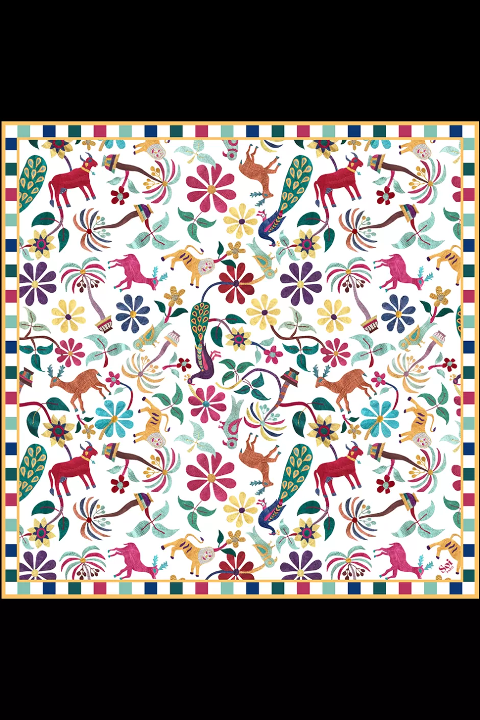 foulard_en_soie_jaipur_5.webp Soi Paris Foulard en soie Jaipur IMPRIMÉS Best Sale