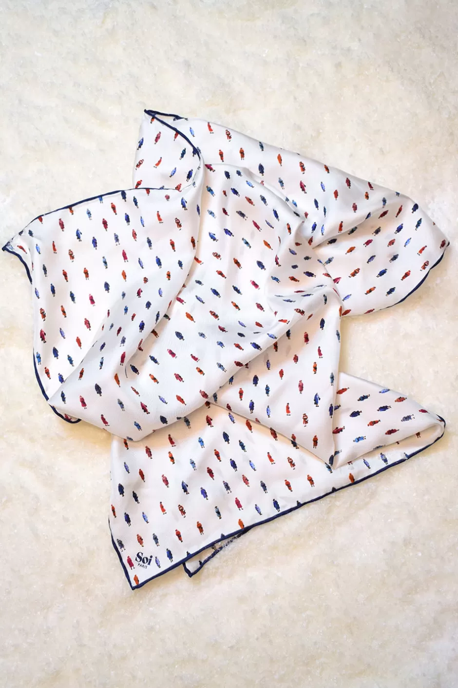 Soi Paris Foulard en soie Reine Elisabeth IMPRIMÉS Online