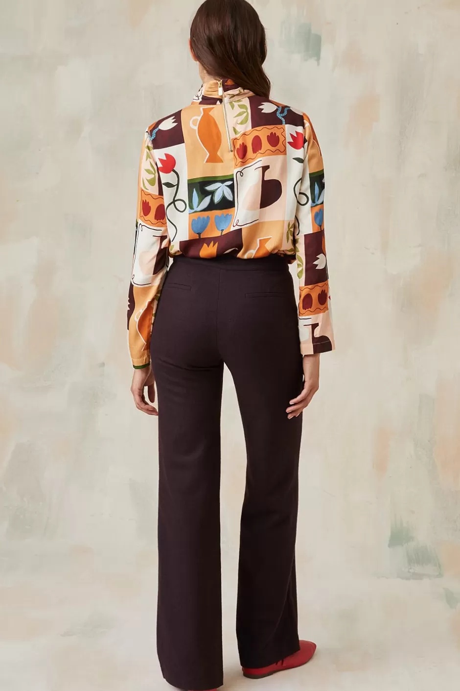 pantalon_enchanteur_aubergine_4.webp Soi Paris Pantalon Enchanteur Aubergine IMPRIMÉS Flash Sale