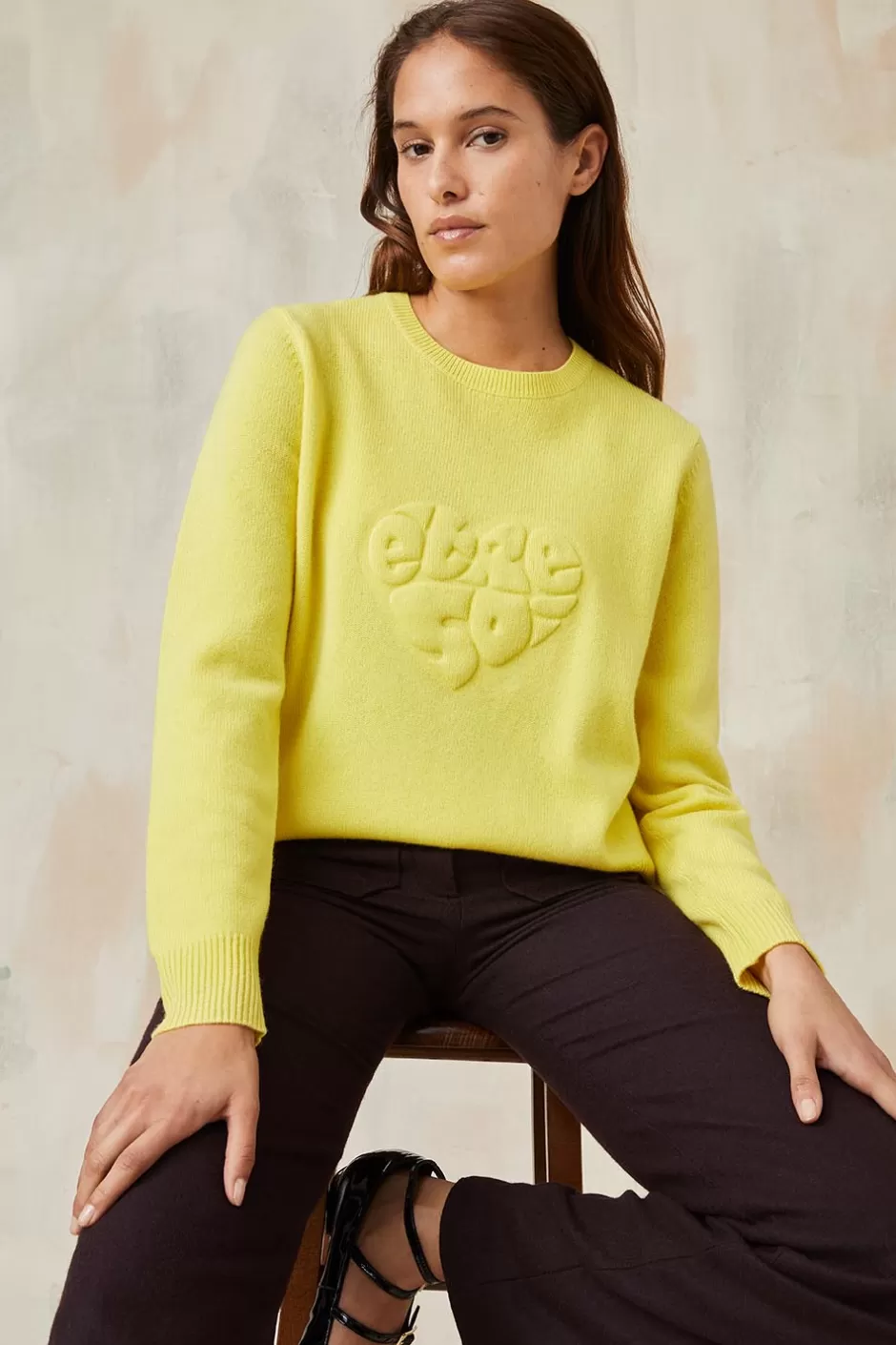 Soi Paris Pull Jaune Pop IMPRIMÉS Store