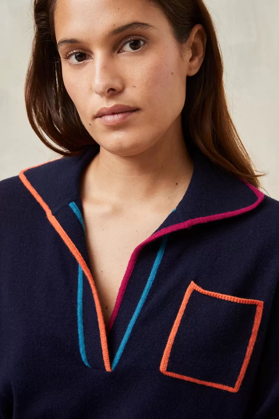 pull_paolo_bleu_profond_2.webp Soi Paris Pull Paolo Bleu Profond IMPRIMÉS Shop