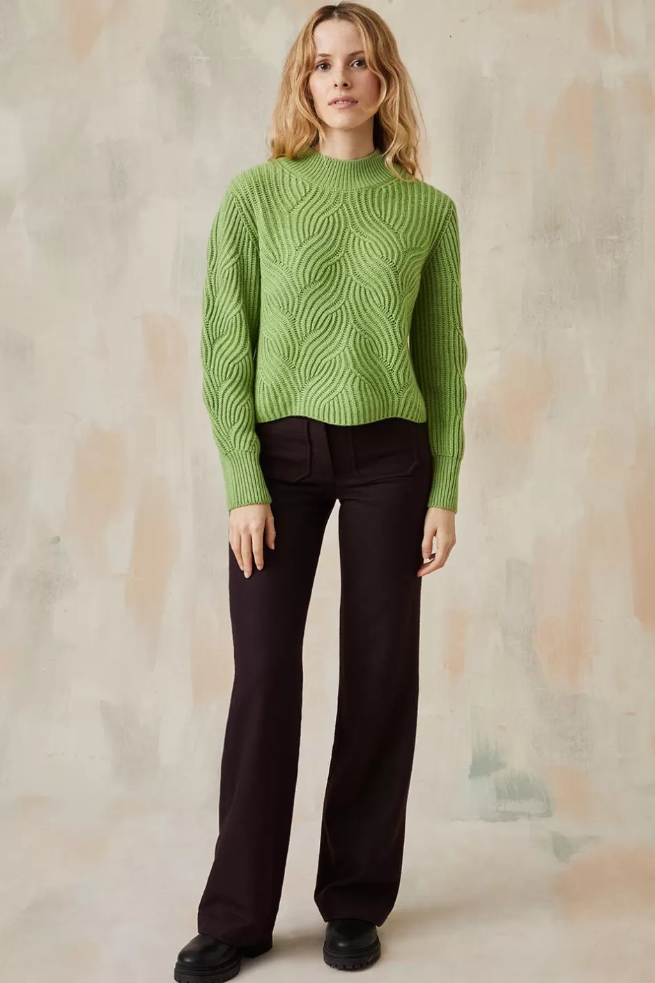 pull_vert_pistache_4.webp Soi Paris Pull Vert Pistache IMPRIMÉS Best Sale