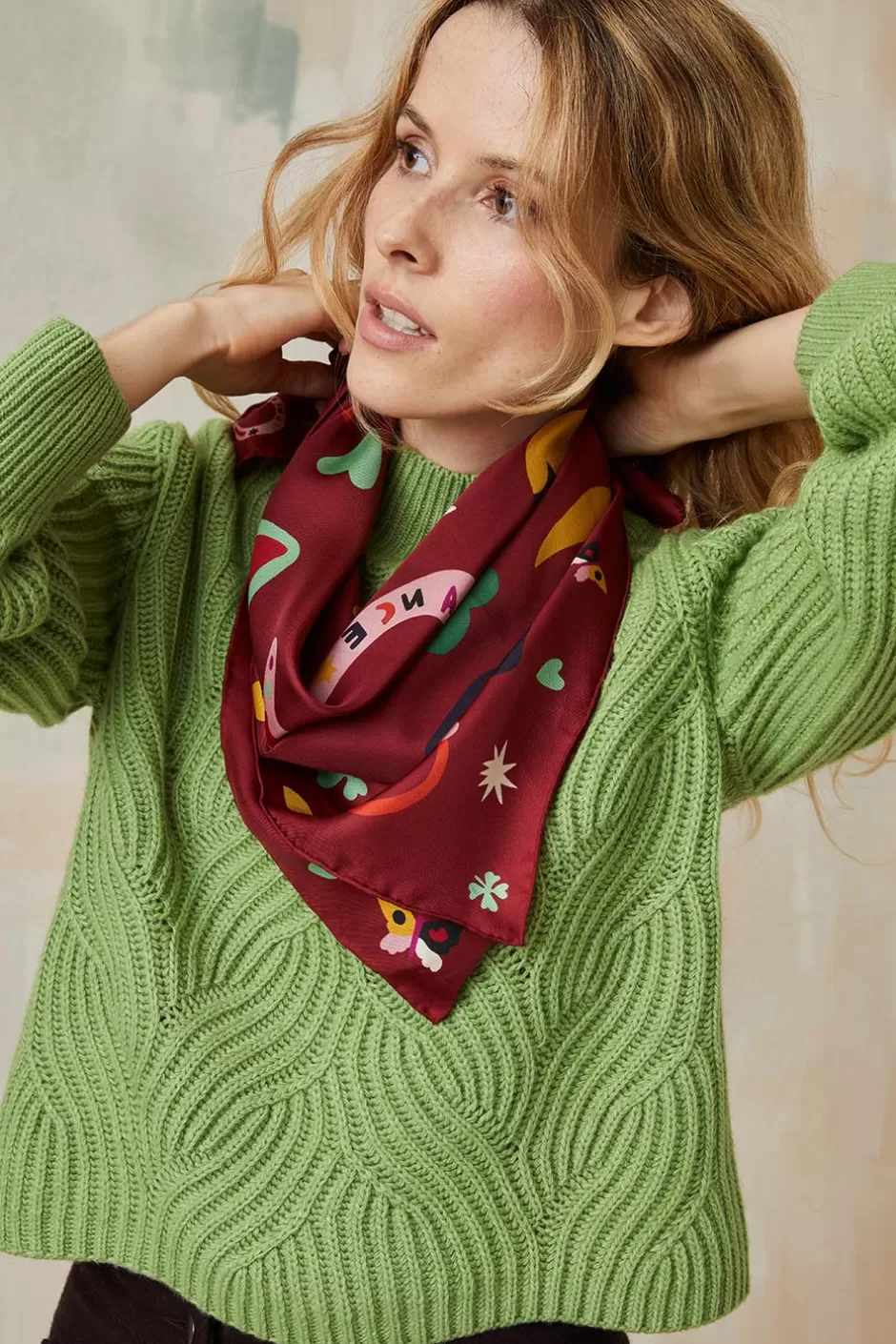 pull_vert_pistache_5.webp Soi Paris Pull Vert Pistache IMPRIMÉS Best Sale