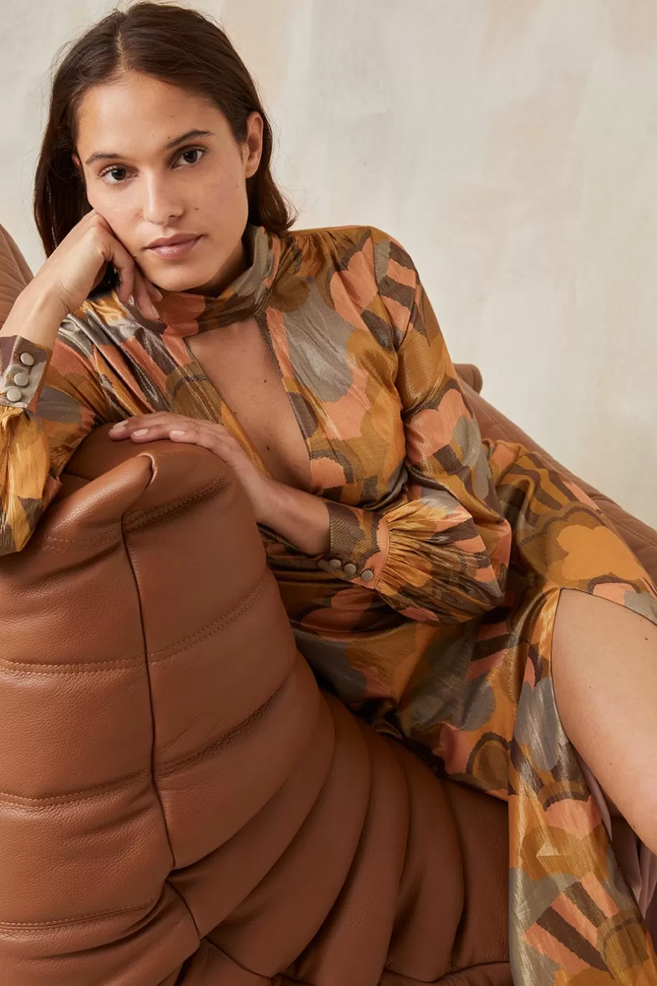 robe_scarlett_golden_pop_corn_7.webp Soi Paris Robe Scarlett Golden Pop Corn IMPRIMÉS Flash Sale