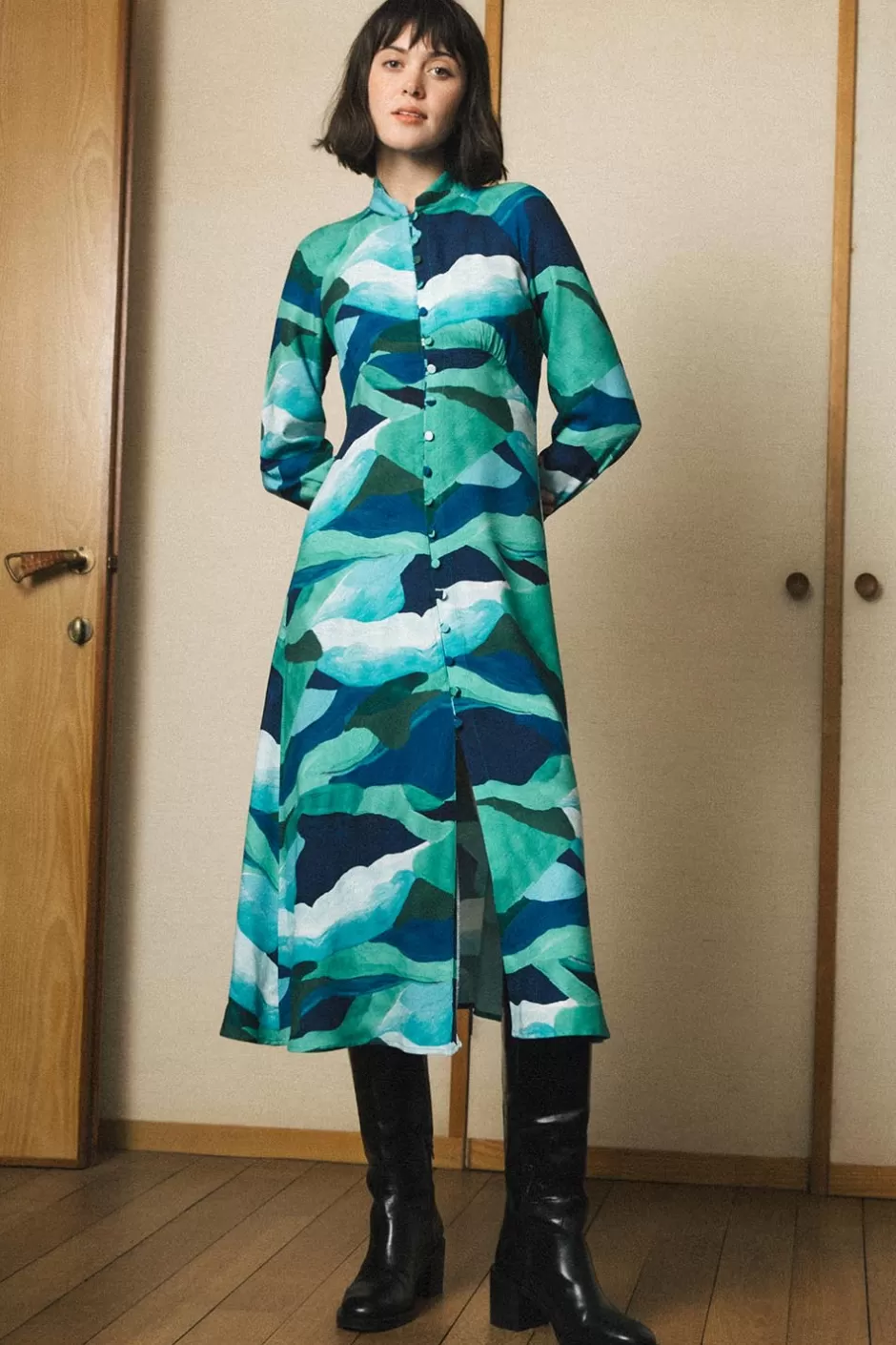 robe_victoria_evasion_glace_2.webp Soi Paris Robe Victoria Evasion glacée IMPRIMÉS Store