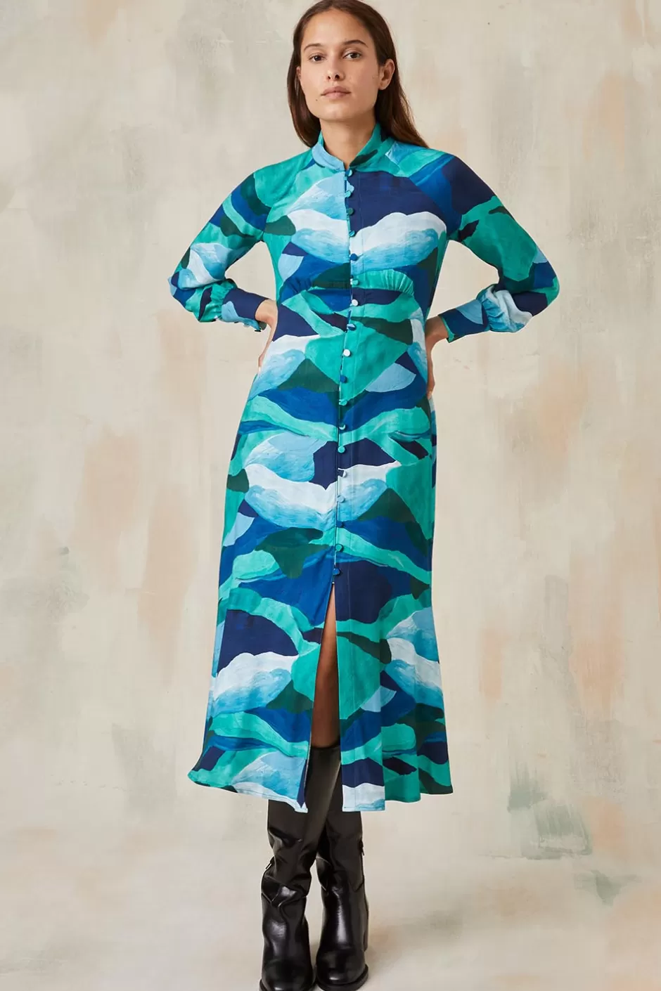 robe_victoria_evasion_glace_4.webp Soi Paris Robe Victoria Evasion glacée IMPRIMÉS Store